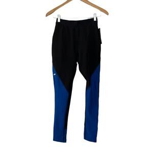 Physiclo Mens Built In Resistance Leggings Tights Blue Black XS